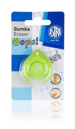 Gumka dwustronna do długopisów ścieralnych i ołówków - blister ASTRA, 403120004 Astra