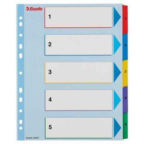 Przekładki kartonowe MYLAR A4 MAXI 1-5 ESSELTE 100207 Esselte Przekładki kartonowe MYLAR A4 MAXI 1-5 ESSELTE 100207 Esselte