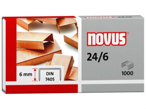 Zszywki miedziowane 24/6 1000szt NOVUS 040-0206 Novus Zszywki miedziowane 24/6 1000szt NOVUS 040-0206 Novus