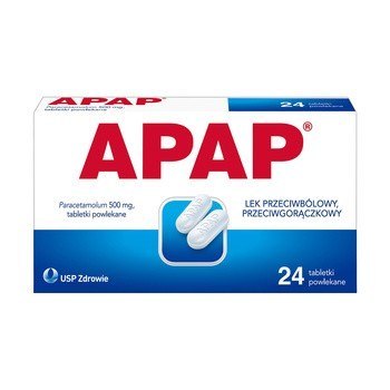 APAP, Paracetamol 500 mg, 24 tabletki Pronto APAP, Paracetamol 500 mg, 24 tabletki Pronto