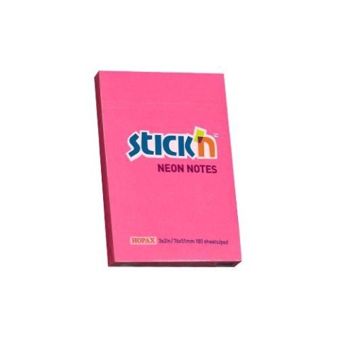 Bloczek STICKN 76x51mm ciemnoróżowy neon 100k 21161 STICKN StickN Bloczek STICKN 76x51mm ciemnoróżowy neon 100k 21161 STICKN StickN