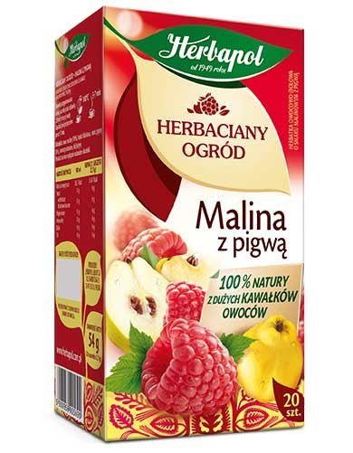 Herbata HERBAPOL HERBACIANY OGRÓD Malina z Pigwą 20t Herbapol Herbata HERBAPOL HERBACIANY OGRÓD Malina z Pigwą 20t Herbapol