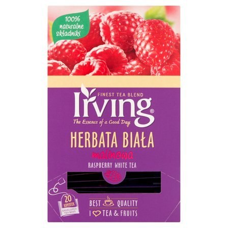 Herbata IRVING malinowa 20 kopert 1,5g biała Irving