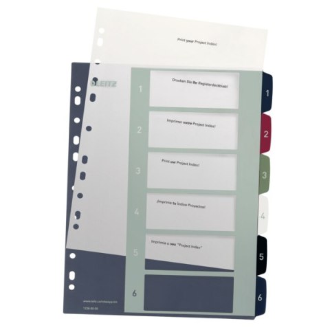 Przekładki plast. do nadruku tekstu na kartę, Leitz Style, 1-6 12360000 (X) Leitz Przekładki plast. do nadruku tekstu na kartę, Leitz Style, 1-6 12360000 (X) Leitz