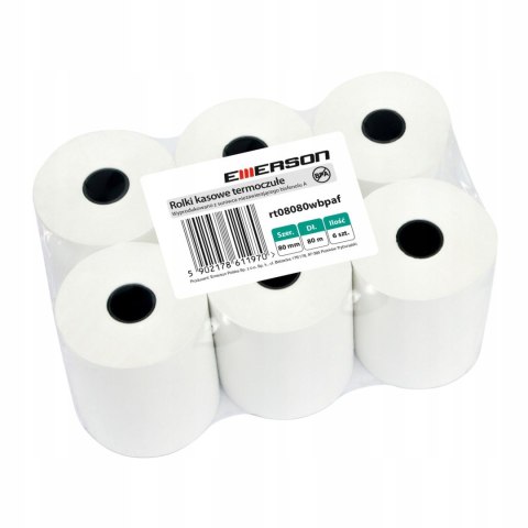 Rolki termiczne 80x80m 6szt EMERSON rt08080wkbpaf BPA FREE Emerson Rolki termiczne 80x80m 6szt EMERSON rt08080wkbpaf BPA FREE Emerson