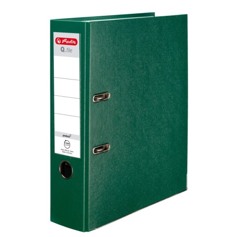 Segregator A4/80mm Q.FILE PP zielony 11167434 Herlitz Herlitz