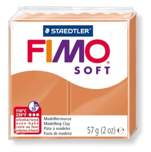 Kostka FIMO soft 57g, koniakowy, masa termoutwardzalna, Staedtler S 8020-76 Staedtler Fimo