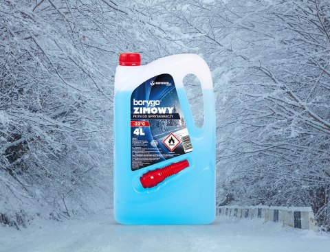 Płyn do spryskiwaczy 4L zimowy z lejkiem do -22C BORYSZEW