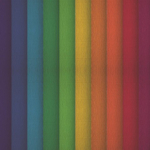 Bibuła marszczona Creatinio 50x200 mix tęczowy komplet 10 sztuk 400153931 TOP-2000 Top 2000