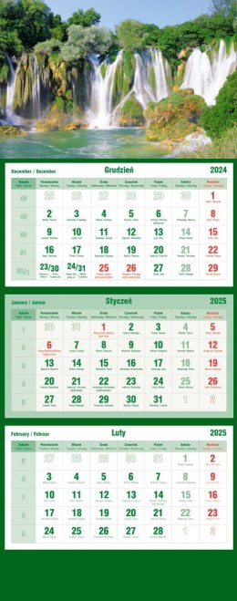 Kalendarz trójdzielny 2025 Wodospad Michalczyk i Prokop T-105T-06 Michalczyk i Prokop
