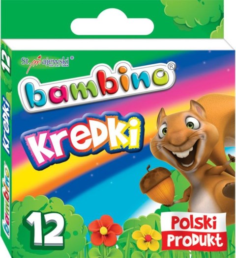 Kredki BAMBINO 12kolorów w pudełku kartonowym St.Majewski Bambino Kredki BAMBINO 12kolorów w pudełku kartonowym St.Majewski Bambino