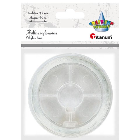 Żyłka ozdobna Craft-Fun Series - przezroczysta 0,5mm 40m (nylon) 363624 TITANUM Titanum Żyłka ozdobna Craft-Fun Series - przezroczysta 0,5mm 40m (nylon) 363624 TITANUM Titanum