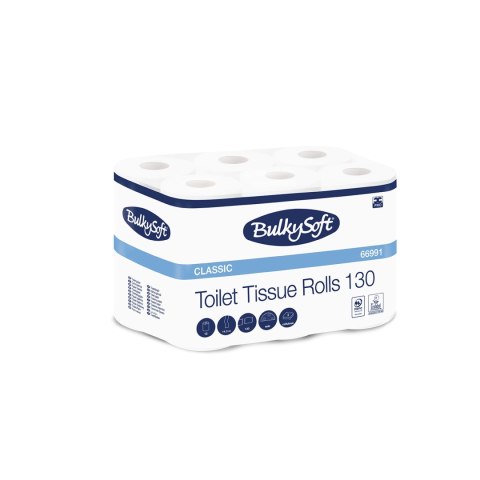 Papier toaletowy (12rolek) biały, celuloza, 2w, 14,3m, CLASSIC, 66991 BULKYSOFT Bulky Soft Papier toaletowy (12rolek) biały, celuloza, 2w, 14,3m, CLASSIC, 66991 BULKYSOFT Bulky Soft