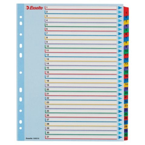 Przekładki kartonowe MYLAR A4 MAXI 1-31 ESSELTE 100210 Esselte Przekładki kartonowe MYLAR A4 MAXI 1-31 ESSELTE 100210 Esselte