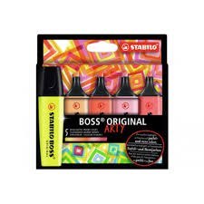 Zakreślacz BOSS ARTY 5szt 70/5-02-1-20 STABILO Stabilo