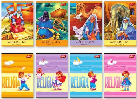 Zeszyt A5 32k kr. cień RELIGIA laminowany kratka UNIPAP St.Majewski Zeszyt A5 32k kr. cień RELIGIA laminowany kratka UNIPAP St.Majewski