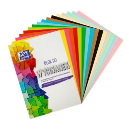 Blok papierów kolorowych i wycinanka OXFORD A4 10+5K 100G 400166084 Oxford