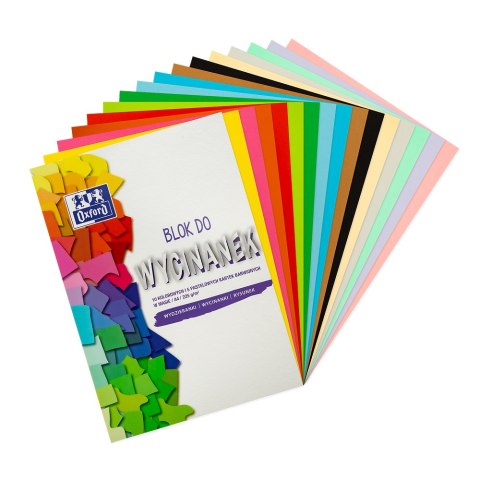 Blok papierów kolorowych i wycinanka OXFORD A4 10+5K 100G 400166084 Oxford Blok papierów kolorowych i wycinanka OXFORD A4 10+5K 100G 400166084 Oxford