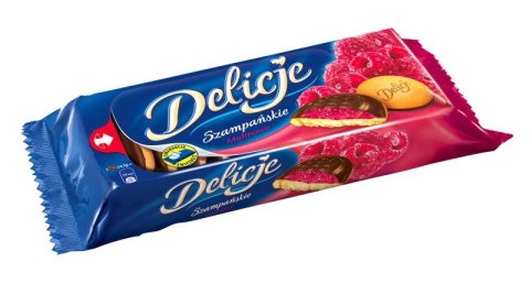 Ciastka DELICJE Szampańskie malina 147g Wedel Ciastka DELICJE Szampańskie malina 147g Wedel