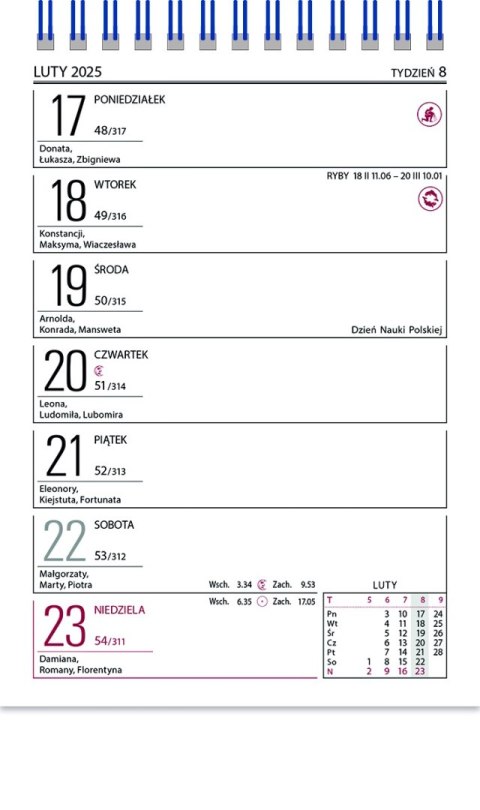 Kalendarz biurowy ZODIAK 2025 (H6) TELEGRAPH Telegraph