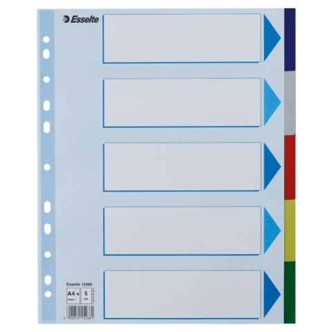 Przekładki plastikowe MAXI z PP ESSELTE 5 kart 15266 Esselte Przekładki plastikowe MAXI z PP ESSELTE 5 kart 15266 Esselte