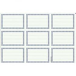 Naklejki na zeszyt białe (25) MB POLSYR z obramówką (X) Polsyr