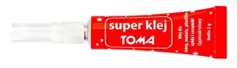 Klej uniwersalny SUPER-TOMA, cyjanoakrylanowy TO 465 przezroczysty 2 g Toma Klej uniwersalny SUPER-TOMA, cyjanoakrylanowy TO 465 przezroczysty 2 g Toma
