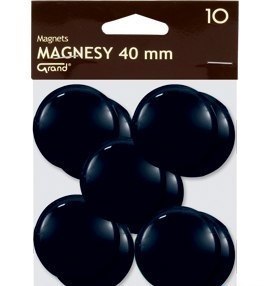 Magnes 40mm GRAND, czarny, 10 szt 130-1700 Grand Magnes 40mm GRAND, czarny, 10 szt 130-1700 Grand