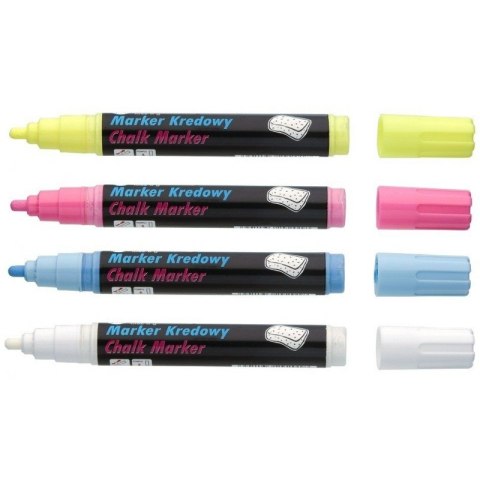 Marker kredowy, końcówka ścięta 15mm, 25g tuszu biały TO-290 TOMA Toma Marker kredowy, końcówka ścięta 15mm, 25g tuszu biały TO-290 TOMA Toma