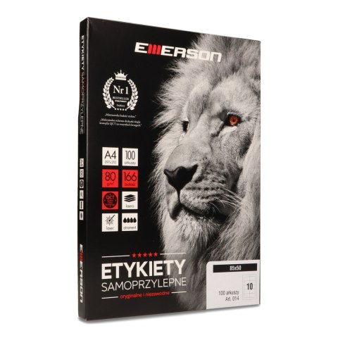 Etykiety A4 85x50mm (100) białe 014 EMERSON Emerson