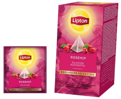 Herbata LIPTON PIRAMID DZIKA RÓŻA Exclusive Selection 25 kopert Lipton