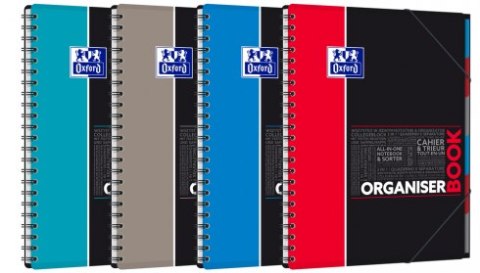 Kołonotatnik A4 80 kartek, kratka / tagi, STUDENT ORGANISERBOOK, OXFORD, 400019524 Oxford