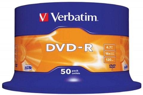 Płyta DVD-R VERBATIM CAKE (50) Matt Silver 4.7GB x 16 43548 Verbatim Płyta DVD-R VERBATIM CAKE (50) Matt Silver 4.7GB x 16 43548 Verbatim