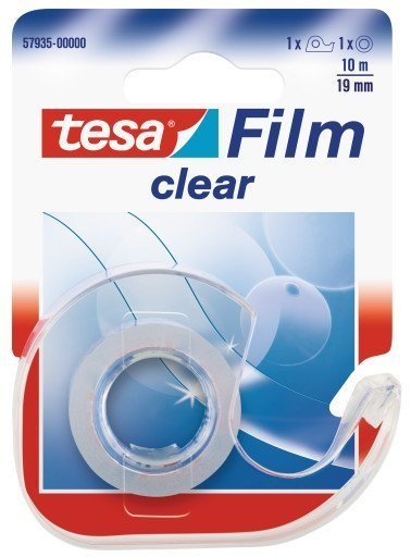 Taśma biurowa TESAfilm Clear 10m X19mm +Dyspenser 57935-00000-01 TS Tesa