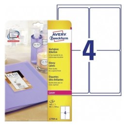 Błyszczące etykiety na produkty 99,1 x 139 mm 40 ark. Avery Zweckform L7769-40 Avery Zweckform