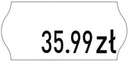 Etykiety cenowe w rolce do metkownicy jednorzędowej Meto, 26x12 mm, białe opakowanie 6 rolek M30014350 Meto