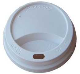 Pokrywka 80mm PS biała op.100szt. LOCK do kubków 250ml TnP 30285 Papstar