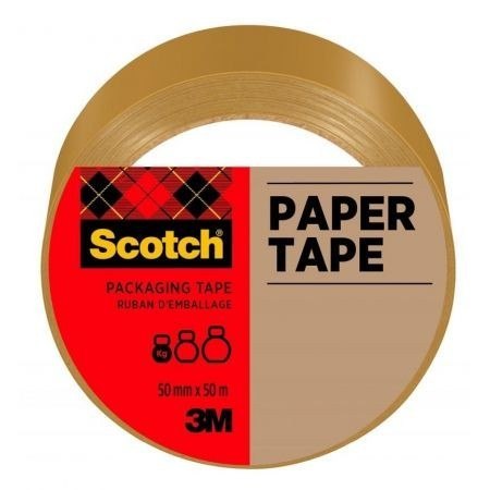 Taśma pakowa SCOTCH® Mailing , papierowa, 50mm x50m, 1szt., brązowa 7100301050 Scotch 3M