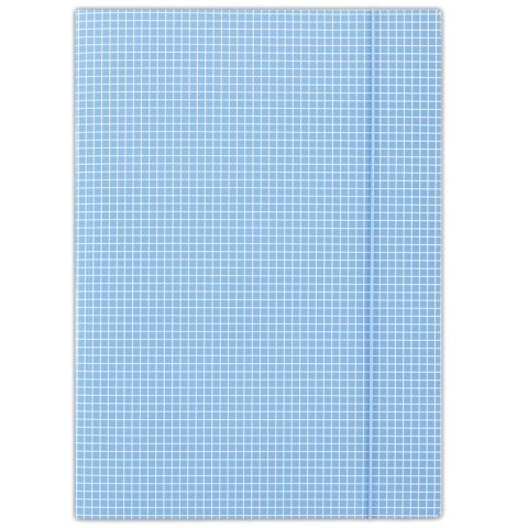 Teczka z gumką w kratkę-nieb. FEP10 Biella