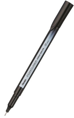 Cienkopis pointliner colour, czarny z tuszem na bazie wody, S40-A PENTEL Pentel