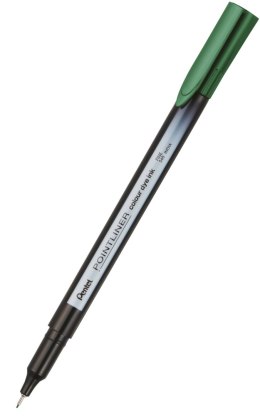 Cienkopis pointliner colour, zielony z tuszem na bazie wody, S40-D PENTEL Pentel