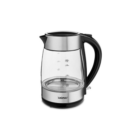 Czajnik elektryczny szklany ZELMER 1.7L srebrny 2200W ZCK8011 Zelmer