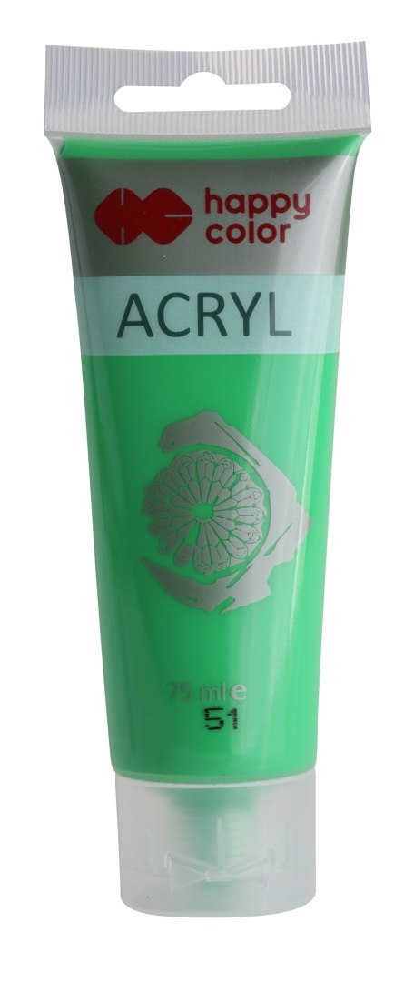 Farba akrylowa 75ml, jasnozielony, Happy Color HA 7370 0075-51 Happy Color