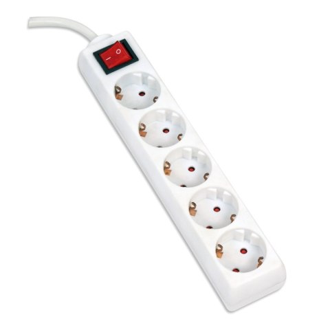 Listwa zasilająca z 5 gniazdami 1,5 m biała OMEGA OL5G15W SALE Platinet