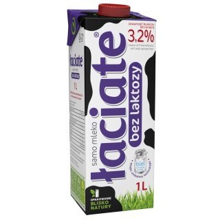 Mleko ŁACIATE UHT bez laktozy 3.2% 1I Łaciate