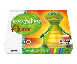 Modelina 6 kolorów fluo Sweet Colours 01426 KOMA-PLAST Koma Plast