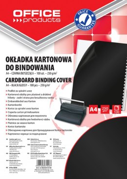 Okładki do bindowania , karton, A4, 250gsm, błyszczące, 100szt., czarne, typu OFFICE PRODUCTS 20232515-05 Office Product