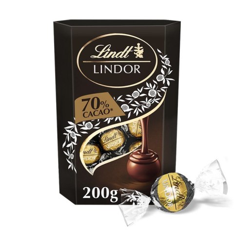 Pralinki LINDT LINDOR z gorzkiej czekolady z nadzieniem 200g Lindt