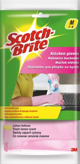 Rękawice SCOTCH BRITE_ Kuchenne, rozm. M, różowe Scotch Brite 3M