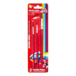 Zestaw pędzli 3 sztuki z włosia syntetycznego nr: 2,6,12 Sweet Colours 60768 OTOCKI Otocki